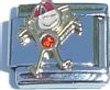 Clearly Charming July Ruby Color Boy Child Baby Birthstone Italian Charm