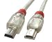 USB OTG Cable - Transparent, Type Mini-A to Mini-B, 0.5m