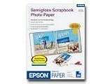 Epson Semigloss Scrapbook Photo Paper - Semi-gloss photo paper - Letter A Size (8.5 in x 11 in) - 245 g/m2 - 20 sheet(s)