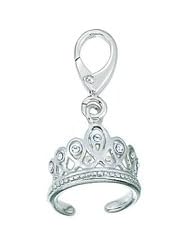 Genuine Zable (TM) Product. 925 Sterling Silver Tiara with CZ Clip-on Bead Charm. 100% Satisfaction Guaranteed.
