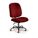 Big and Tall Armless Desk Chair - Wine (Wine) (43H x 23W x 27D)