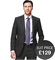 Machine Washable & Tumble Dry 2 Button Birdseye Slim Fit Jacket