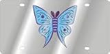Stainless-Style License Plates: Butterfly Multicolor