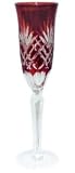 ESSEX COLLECTION SET OF 4 RED CASED CRYSTAL FLUTE GLASSES