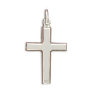1 Sterling Silver Polished Plain Cross