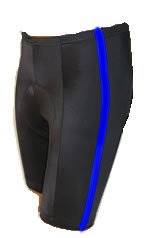 Big Man's Black Pearl Padded Bike Shorts - with side stripe color options!