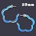 25mm UV React Flower Ear Hoop Piercing Jewelry