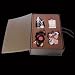 4-Piece Glass Baby Boomer Theme Christmas Ornament Boxed Gift Set
