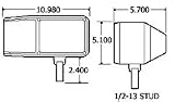 Truck-Lite Universal Snow Plow/ATL Lamp, RH 80820