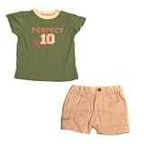 Bon Bebe - Green Two Piece Tee Woven Shorts Set, Available in Sizes 12 - 24 Months