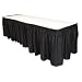 Tablemate Table Set Linen-Like Table Skirting, 29" X 14', Black