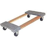 Movers Choice Large Padded Hardwood Furniture Dolly - Large 4" Wheels -30" X 18" X 5.5" -