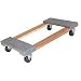 'Mover's Choice' Large Padded Hardwood Furniture Dolly - Large 4 Wheels -30 X 18 X 5.5 -