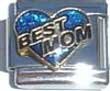 Clearly Charming Best Mom Heart Italian Charm