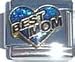 Jewelry : Clearly Charming Best Mom Heart Italian Charm