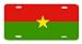 Burkina Faso Flag Vanity Auto License Plate