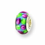 Ster. Silver Reflections Kids Blue Murano Glass Bead Charm