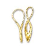 14k Yellow Elegant Swirl Drop Earrings