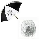 Old English Sheepdog Umbrella by Porcelain by Rosalinde (60' Arc)