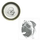 Mastiff 6' Green PLate, Porcelain by Rosalinde (6' diameter)