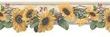 Beige Sunflowers Wallpaper Border