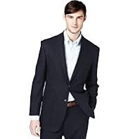 Linen Blend 2 Button Tailored Fit Jacket
