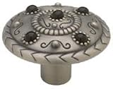 Brainerd MFG Co/liberty HDW 84015 Pewter Round Indian Jeweled Knob 35MM - Brushed Satin