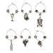 Touring and Tasting My Glass Wine Charms - Set of 6