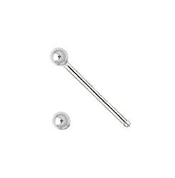 Silver Ball Nose Stud - 1.8 mm End Ball - Sold as a Pair