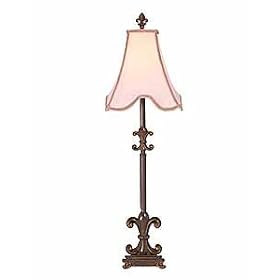 Vintage Gold Fleur De Lis Buffet Lamp