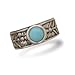 Oxidized Toe Ring with Simulated Turquoise