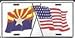 USA / Arizona State Flag License Plate