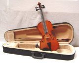 Crystalcello MV410 Ebony Full Size 4/4 Violin with Carrying Case + Bow + Accessories
