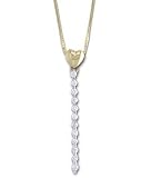 14kt Two-Tone Gold And Diamond Pendant With Box Chain