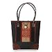 Hemp and leather handbag, 'Ethnic Shield' Image