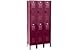 Penco Locker Double Tier 12x12x36 6 Doors Assembled Burgundy