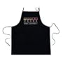 Black Rhinestone Kitchen Apron Wines Constantly