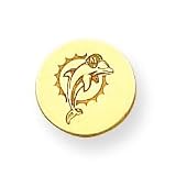 14K Miami Dolphins Round Disc Logo Tie Tac