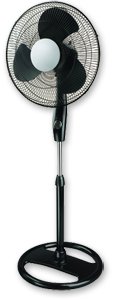 Honeywell Pedestal Fan Floor Stand Oscillating 3-Speed Black/Silver H1120-1350mm Dia.406mm Ref HS-21