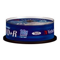 Verbatim DVD+R 16x Speed 4,7GB Wide Printable Surface 25er Spindel DVD-Rohlinge