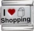 Clearly Charming I Heart Shopping Red Heart Laser Italian Charm