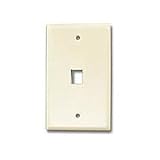 Cat5 Face Plate, 1-Hole - Beige