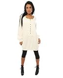 Triple 5 Soul - Triple 5 Soul The Ruffle Front Sweatshirt Dress in Bone,Sweatshirts for Women (555 Soul)