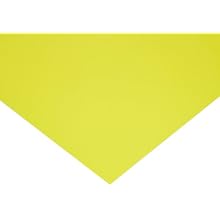 PVC (Polyvinyl Chloride) Shim Stock, Opaque Yellow, 0.020" Thickness, 5" Width, 20" Length (Pack of 10)