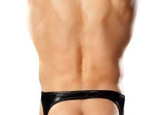 Show Off Yours in These Male Power Backless Pleather Hipsters for Men! (cropped picture, straps go under as well) Show Off Yours in These Male Power Backless Pleather Hipsters for Men! (cropped picture, straps go under as well)