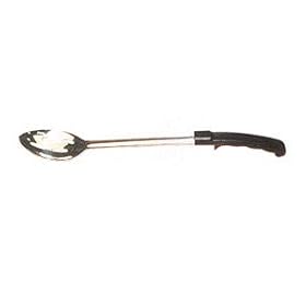 Basting Spoon, 11'', slotted, stop hook, bakelite handle by Winco