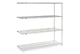 74'H Nexel Chrome Wire Shelving Add-On - 42'W X 14'D