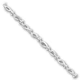 Sterling Silver 10 inch Fancy Polished Anklet - 10 inch