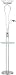 Adesso 4040-22 Satin Steel Concierge Concierge Combo Torchiere