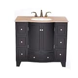 Bathroom Travertine Single Sink Vanity Cabinet 40 703T